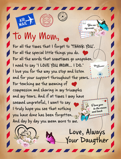 To My Mom Thank You – Coral Fleece Blanket